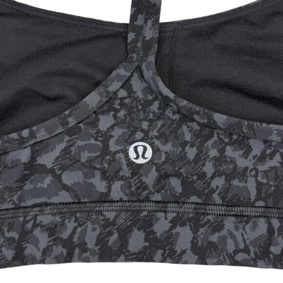 Lululemon Flow Y Bra Nulu B/C Cup In Wild Thing Camo Deep Coal Multi Size 8 - Picture 6 of 7